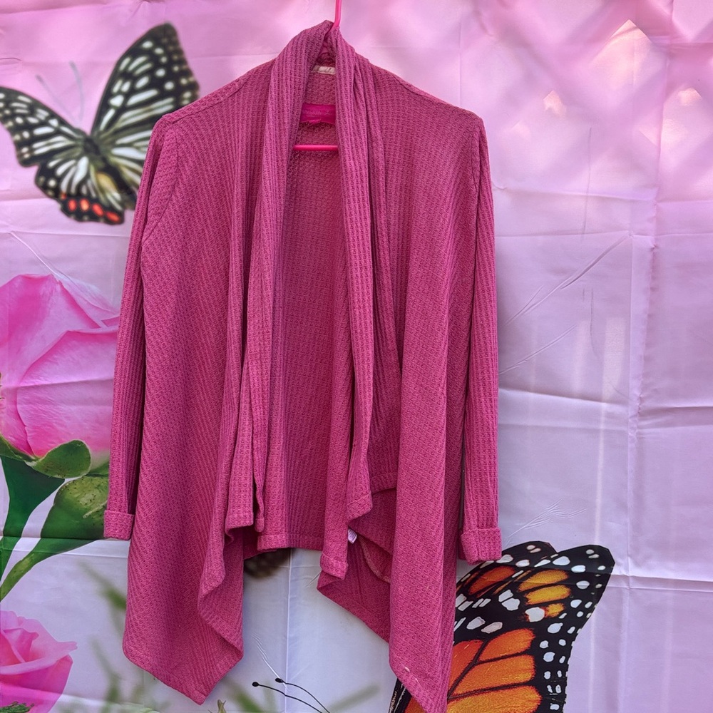 Danskin Women's Pink Cardigan Sweater